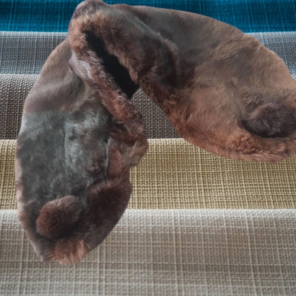 Real Mink Luxurious Brown Wrap